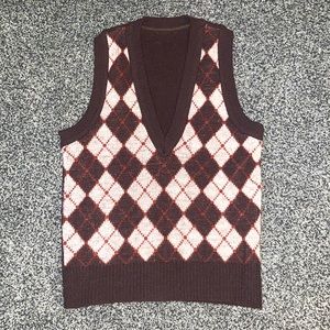 Vintage Plaid Sweater Vest
